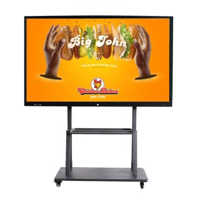 China Aluminum Frame Multi Touch Display 65inch Interactive Flat Panel Whiteboard For Teleworking Solution With i5 65inches for sale