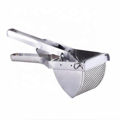 China 2021 Metal Manual Stainless Steel Press Potato Mash Fruit Lemon Squeezer Potato Press Mud Press Crusher for sale