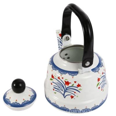 China Electromagnetism Transient Kiln Pottery Electric Fire 24 Enamel Steel Handle with Hourglass Enamel Cooling Kettle for sale