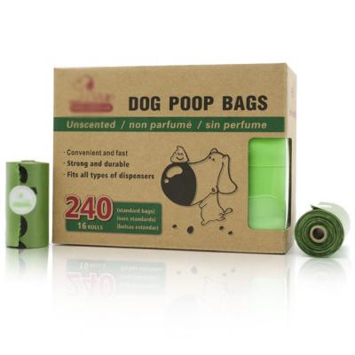 China Dropshipping Dogs 16 Rolls Environmental Cornstarch Thickened Degradable Pet Waste Bags for sale