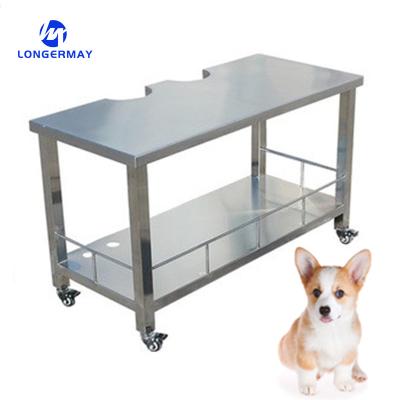 China Operation table veterinary stainless steel veterinary surgery treatment table for sale