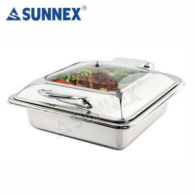 China Factory direct catering durable Sunnex chafing dish buffet stainless steel hydraulic chafing dish buffet equipment for sale