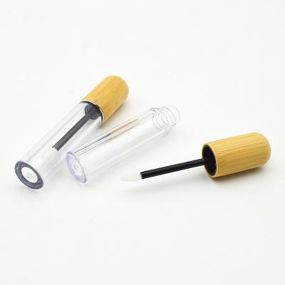 China Empty eco friendly 5ml 6ml bamboo lipgloss lipstick tube for cosmetic Container for sale