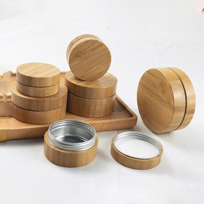 China bamboo 20g 25g 30g 50g 100g cosmetic cream jar/wooden cosmetic jar /bamboo cosmetic packaging for sale