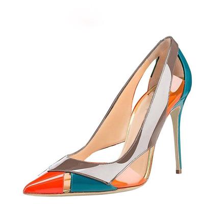 China New Arrivals Waterproof High Quality Fashion TX High Heel Sandal Pointed Orange Shoes for sale