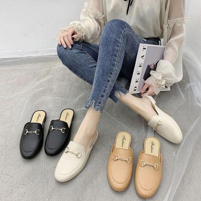 China New Bottom Deodorization TX Pointed Toe Mules Shoes Women Outdoor Lightweight Soft Flat Comfortable Slides Shoes for sale