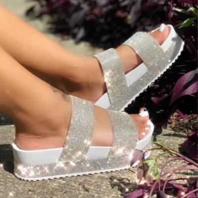 China CUSHIONING Hot Sale Solid Color Popular High Density Thick Soled Women's Cavity TX Diamond Sandals for sale