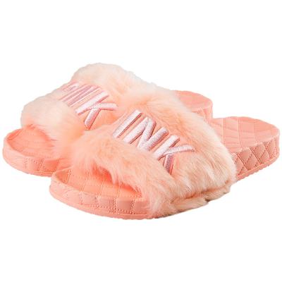 China CUSHIONING TX 2021 Wish Design Hot Selling Luxury Faux Fur Slippers Summer Fashion Women Mules Ladies Faux Fur Slippers for sale