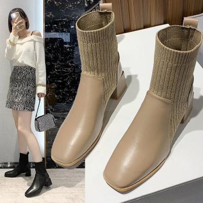 China 2021 Round TX Wholesale Fast Delivery Cheap Black Genuine Leather Chelsea Boots For Women for sale