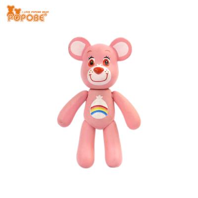 China POPOBE Members Movable Vinyl Bear Toys Customized Cute Little Bear For DIY for sale