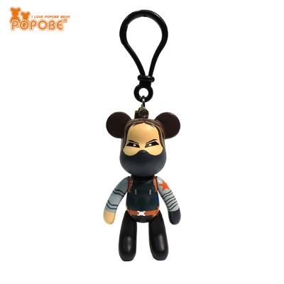 China Unique Promotion Gift POPOBE Design 3 Inch SUPPORT 3D Vinyl Keychain Toy For Collection for sale