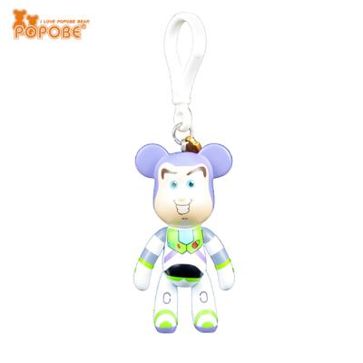 China 3 Inch Accessories POPOBE Fashion Wholesales Robot Bear Model PVC Key Chain Kids Like for sale