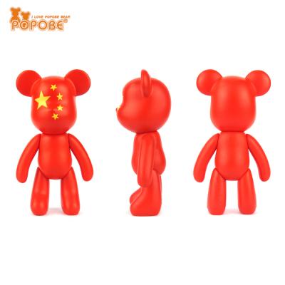 China Creative Alert Bear Model Decoration 3 Inch PVC Cartoon Toy POPOBE China Manufacture for sale