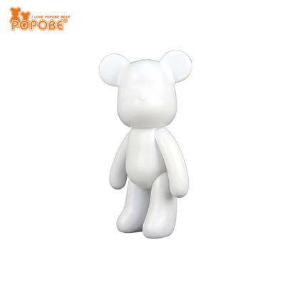 China Custom White Simple Cartoon Toy POPOBE DIY Vinyl Stock Bear Model Decoration for sale