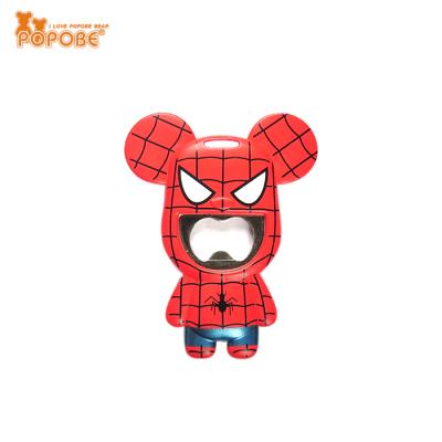 China POPOBE Personality 3D Marvel Comics Character Spider-Man Viable Custom Quick Bottle Opener Model for sale