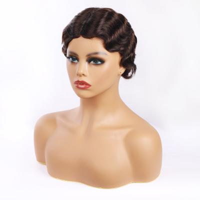 China Body Wave Short Wave Wigs For Women Natural Wavy Brazilian Virgin Hair for sale