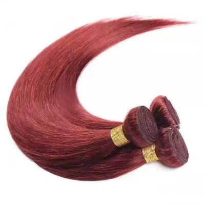 China Natural Wave 99j Hair Bundles Burgundy Straight Bundles Ombre Hair Extensions 100% Virgin Hair Weaves for sale