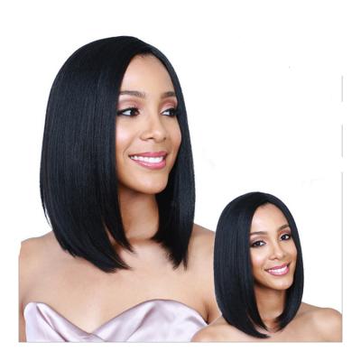 China Non-mainstream personality type 2021 customer color styles all high temperature straight 100% Virgin hair short wire wig for sale