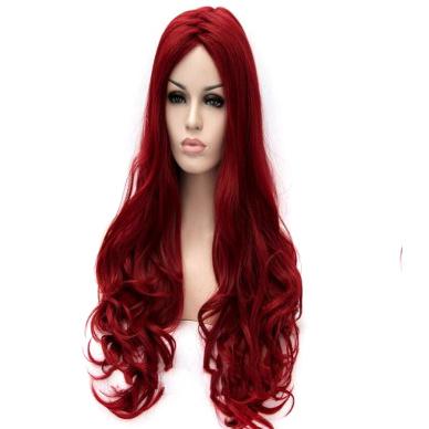 China Wholesale Anime COS Yarn Big Wave Curly Color Customer Hair Long Wig Type 100% Virgin Hair for sale