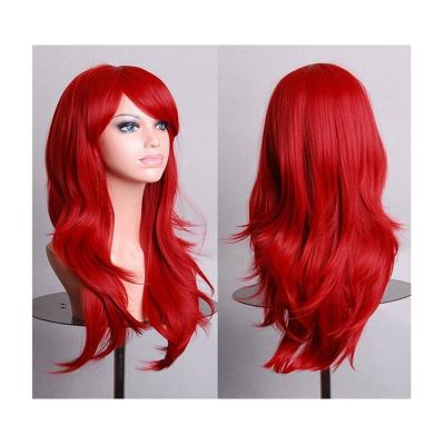 China Role Playing Customer Wholesale Color Styles 100% Virgin High Temperature Wire Long Hair Wig Multicolor Curly All for sale