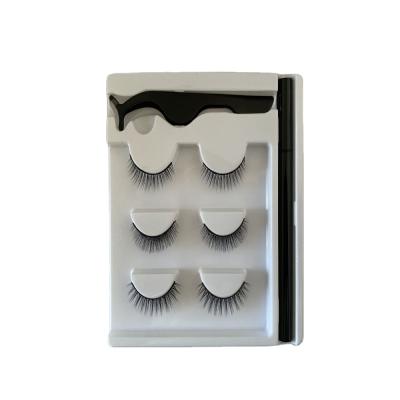 China Beauty Daily Makeup Factory Outlet Customized Handmade Black False Fiber Eyelashes For Beauty Daily Makeup for sale