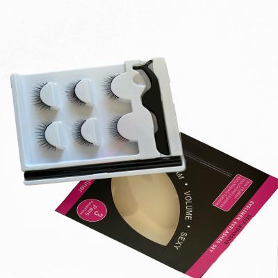 China 2021 Beauty Daily Makeup Customized Handmade Black Fiber False Eyelashes For Beauty Daily Makeup for sale