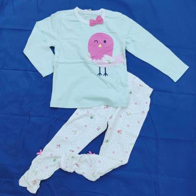 China Other Popular Design Baby Kids Girl Prints Customized Baby Clothing Set Pajamas Suits Girls 100% Cotton Overstock for sale