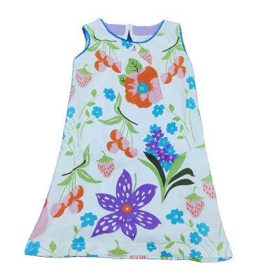 China Baby Breathable Sleeveless White Ruffle Toddler Dress Bow O-neck Boutique Kids Summer Sleeveless Dress for sale