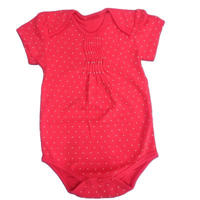 China Spandex / Cotton Newborn Infant Clothes 100% Cotton Summer Baby Clothes Rompers Boy Girl Baby Jumpsuit Baby Rompers Red Overstock for sale