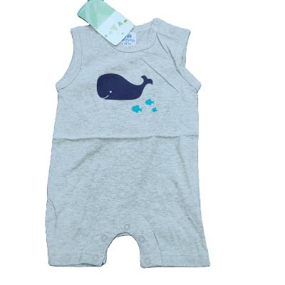 China Hot Selling Summer Spandex/Cotton Ruffles Baby Sleeveless Overalls Soft Texture Baby Boy Romper Clothing for sale