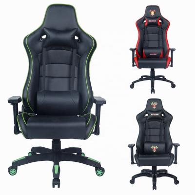 China High Quality Adjustable High Back Racing (Height) Chair Computer Chair Black Leather Gaming for sale