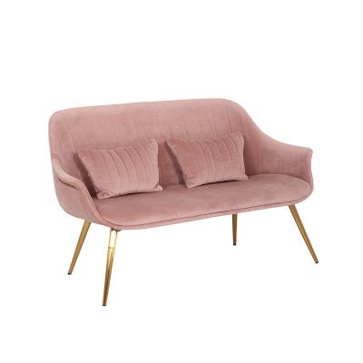 China Modern Living Room Sofa Pink Velvet Lovesat Lounge Sofa Storage Chair for sale