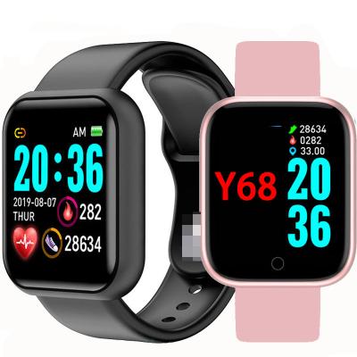 China Best Selling Touch Screen Sports Band Y68 Fitness Tracker Wristband Relogio Reloj Inteligente Smart Watch D20 Pro Smartwatch D20 for sale