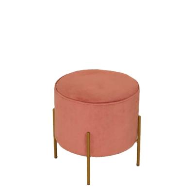 China Red Home Round Stools & Tall Ottoman Velvet Seat Brick Stools Locker Room Ottoman Stools (Others) Nordic Home Furniture Adjustable 15.5