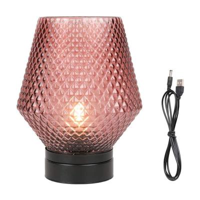 China Modern Hot Selling Crystal Glass Portable Lamp Interior Restaurant Bar Table Lamp Decorative Warm Romantic Home Decoration for sale