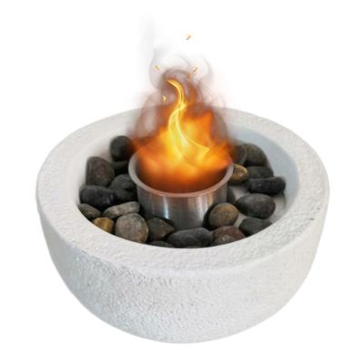 China Modern Personal Table Concrete Stone Fireplace Pit Portable Rubbing Alcohol Fire Pit Bowl Clean Burning Personal Fire For Indoor for sale