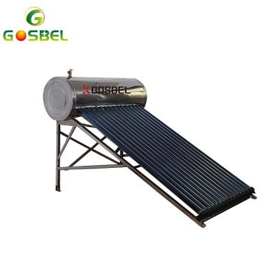 China GOSBEL 200l outdoor high pressure solar geyser pressurize heat pipe solar water heater swimming pool heating system for sale