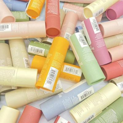 China Customized Size Recyclable Color Logo Cylindrical Deodorant Packaging Lip Gloss Tubes Lip Gloss Tubes for sale