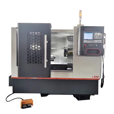 China Guaranteed Rotation Fully Automatic Oblique Type Slope Bed CNC Lathe Machine Bed Band Lathe CK360A for sale