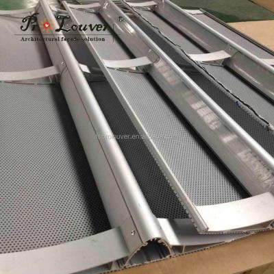 China Modern vertical aluminum awnings, exterior aluminum awnings, aeroscreen awnings for sale