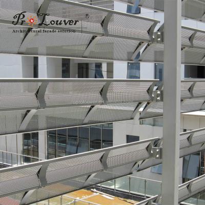 China Modern Commercial Wholesale Aluminum Curtain Wall Buildings Perforated Aeroscreen Sun Shading Sun Canopy for sale