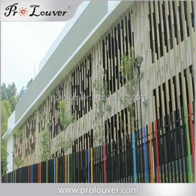 China Straight Fixed Or Fixed Aluminum Facades Panel Architectural Canopy External Screen for sale