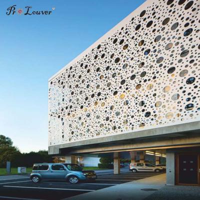 China Fabricated Exterior Facade Curtain Wall Picture / Sun Screen Perforated Sheet Metal / Perforated Aluminum Sheet for sale