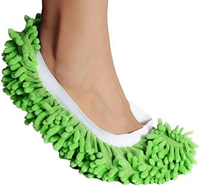 China Viable Factory Wholesale Soft Washable Reusable Microfiber Floor Cleaning Mop Slippers Foot Knocks Cover for sale