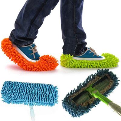 China Factory Sustainable Wholesale Indoor Floor Mop Bop Chenille Microfiber Dust Mop Shoes Slippers Cleaner For Home for sale