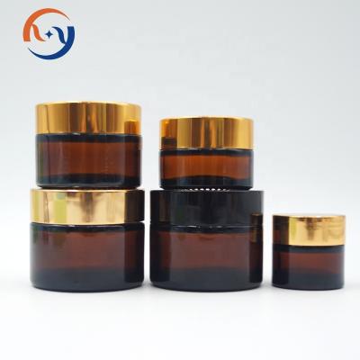 China Wholesale Cosmetic Skin Care Glass Use Jar Frosted Glass Jar With Bamboo Lids Cosmetic Packaging Jars for sale