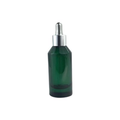 China 2022 New Cosmetic Packaging Design Good Quality Dropper Glass Bottle Small Glass Bottles Eye Green Small Essence Bottle for sale