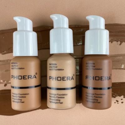 China Moisturizer Phoera Foundation Waterproof Base For Dark Skin Full Coverage Foundation (New) for sale