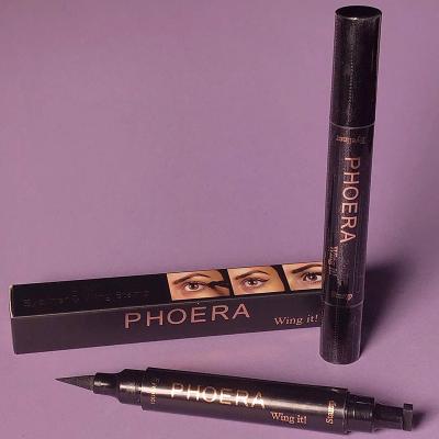 China Waterproof PHOERA Double-Ended Winged Eyeliner Stamp for sale