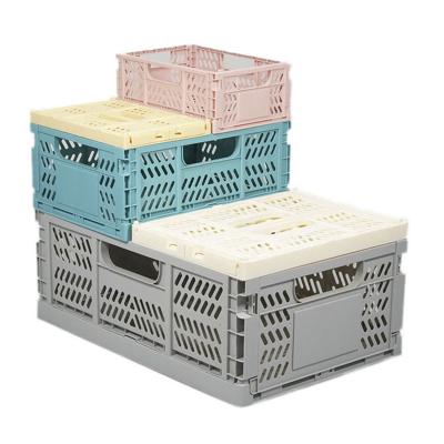 China Clothing Wholesale Plastic Storage Container Car Trunk Organizing Collapsible Storage Bin for sale